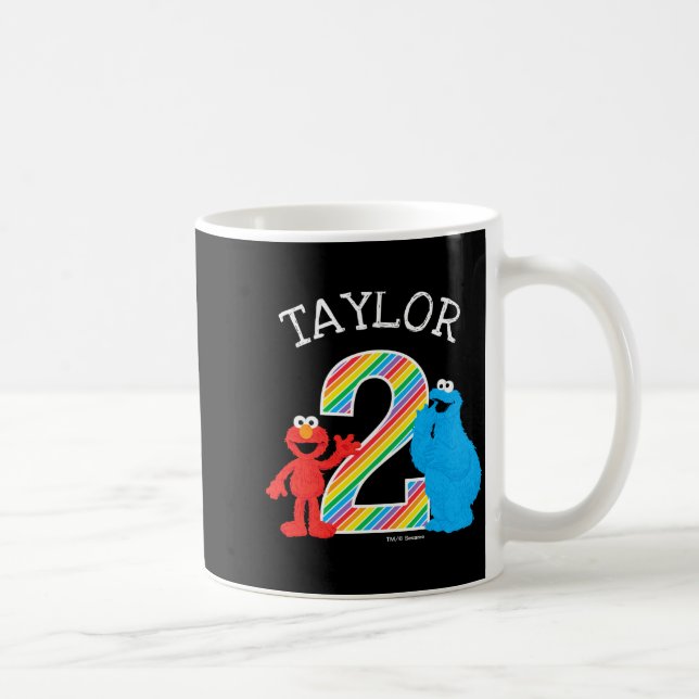 Sesame Street Pals Chalkboard Rainbow 2nd Birthday Coffee Mug (Right)