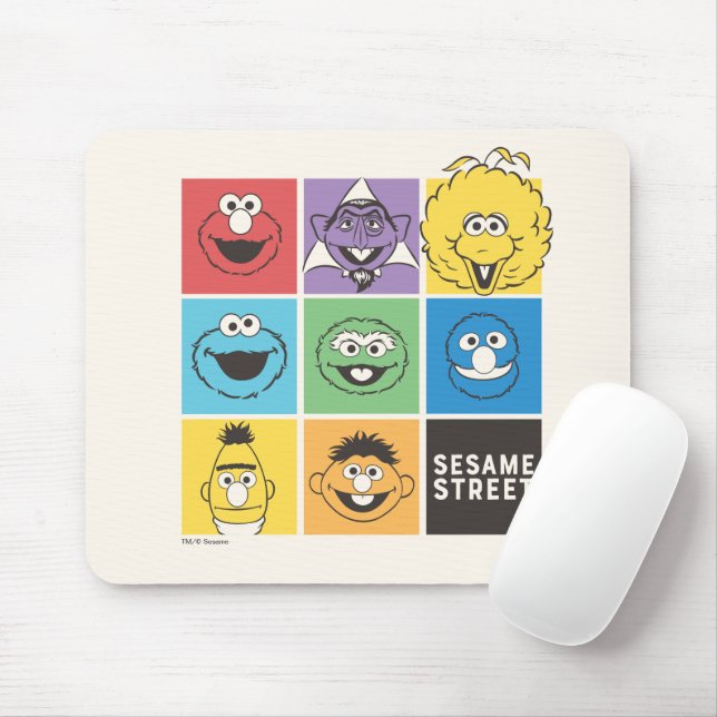 Sesame Street Pals | Color Blocks Mouse Pad (With Mouse)