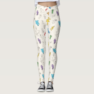 Sesame Street Pals   Colorful Vintage Pattern Leggings