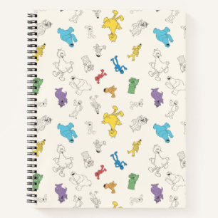 Sesame Street Pals   Colorful Vintage Pattern Notebook