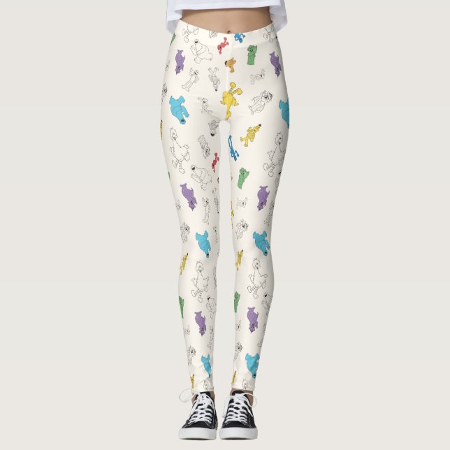 Sesame Street Pals | Colourful Vintage Pattern Leggings (Front)