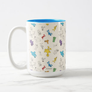 Sesame Street Pals   Colourful Vintage Pattern Two-Tone Coffee Mug