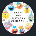 Sesame Street Pals Confetti Birthday Classic Round Sticker<br><div class="desc">Add a playful touch to your celebration with the Sesame Street Pals Confetti Birthday Classic Round Sticker. Featuring Elmo,  Cookie Monster,  Big Bird,  and Abby Cadabby surrounded by vibrant confetti accents,  this cheerful design is perfect for decorating party favours,  invitations,  or thank-you notes at your Sesame Street-themed birthday party.</div>