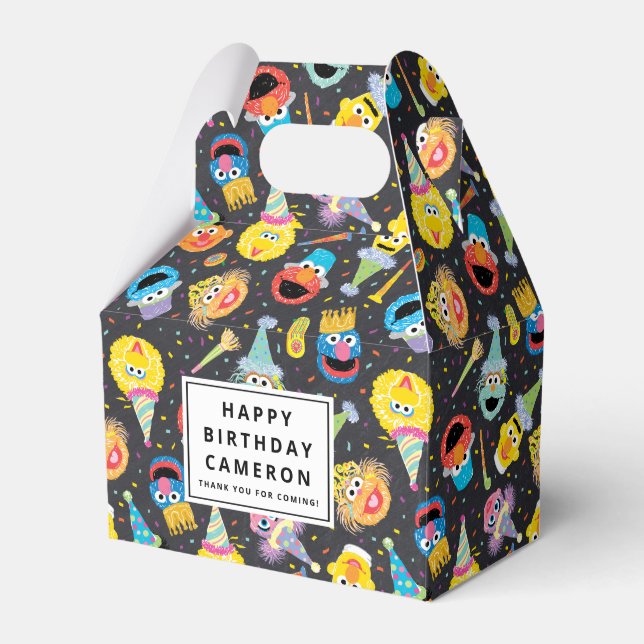 Sesame Street Pals Confetti Birthday Favor Box (Front Side)