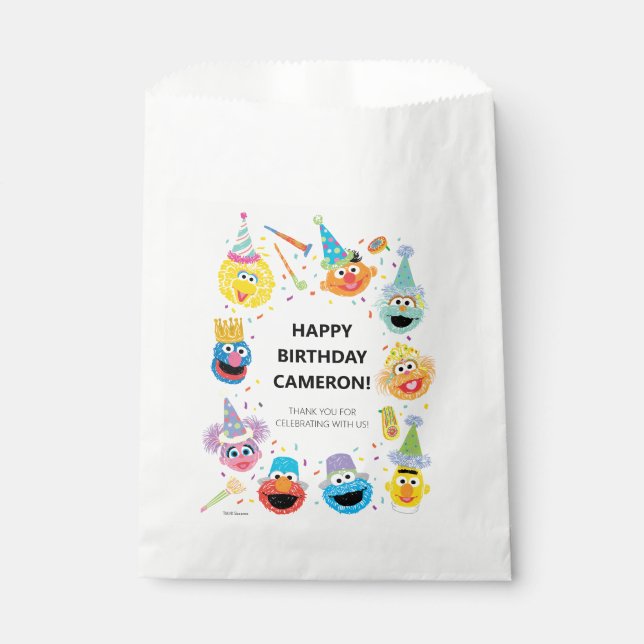 Sesame Street Pals Confetti Birthday Favour Bag (Front)