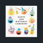 Sesame Street Pals Confetti Birthday Napkin<br><div class="desc">Add a festive touch to your celebration with the Sesame Street Pals Confetti Birthday Napkins. Featuring Elmo, Cookie Monster, Big Bird, and Abby Cadabby surrounded by vibrant confetti accents, these cheerful napkins are perfect for Sesame Street-themed parties. A playful and colourful way to enhance your party table and delight guests....</div>