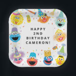 Sesame Street Pals Confetti Birthday Paper Plate<br><div class="desc">Make your celebration extra festive with the Sesame Street Pals Confetti Birthday Paper Plates. Featuring Elmo, Cookie Monster, Big Bird, and Abby Cadabby surrounded by vibrant confetti accents, these colourful and playful plates are perfect for a Sesame Street-themed birthday party. Add a cheerful touch to your party table that guests...</div>