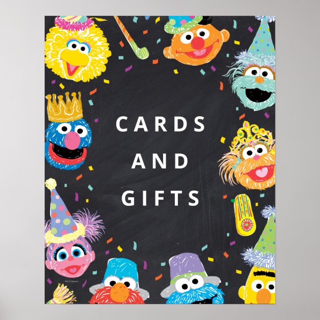 Sesame Street Pals Confetti | Cards & Gifts Poster (Front)