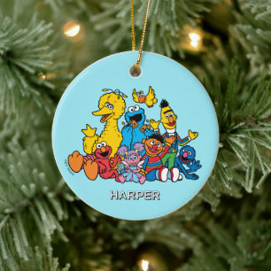 Sesame Street Pals Customized Name & Photo Ceramic Ornament