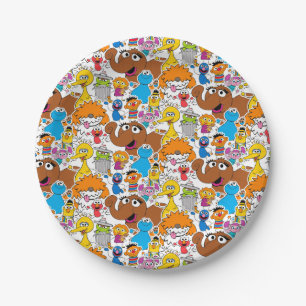 Sesame Street Pals Doodley Pattern Paper Plate