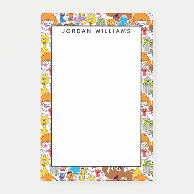 Sesame Street Pals Doodley Pattern Post-it Notes (Front)