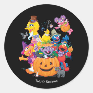 Sesame Street Pals   Happy Halloween Classic Round Sticker
