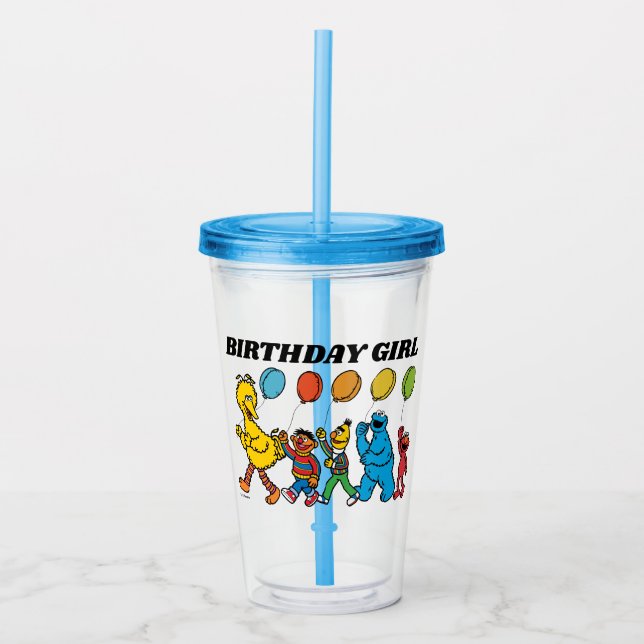 Sesame Street Pals | Party Balloons Acrylic Tumbler (Front)