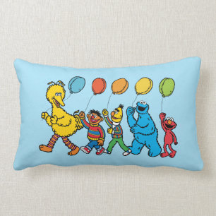 Sesame Street Pals   Party Balloons Lumbar Pillow