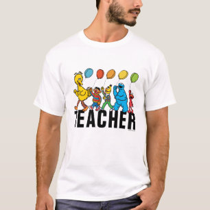 Sesame Street Pals   Party Balloons Teacher T-Shirt