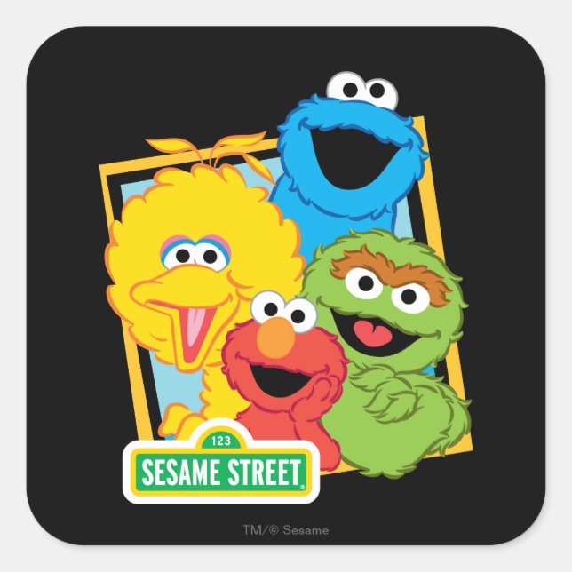 Sesame Street Pals Square Sticker (Front)