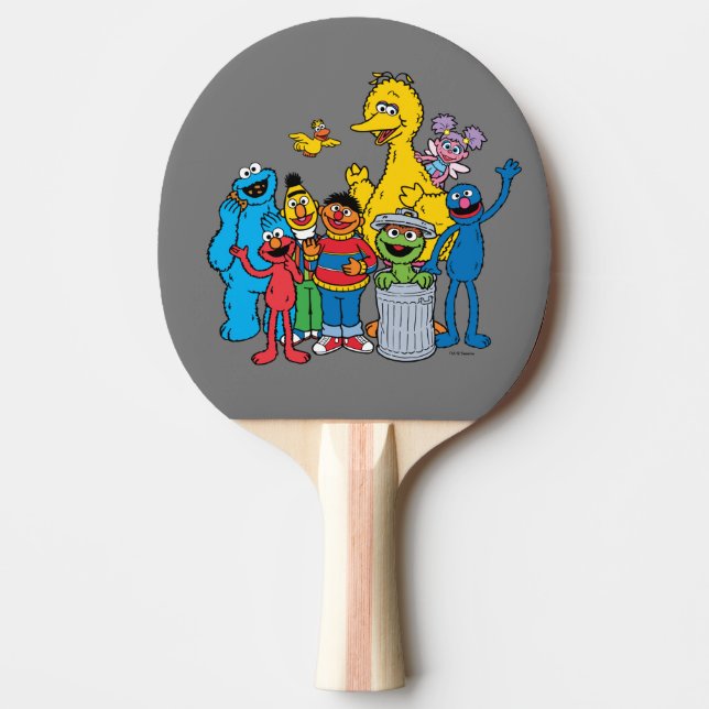 Sesame Street Pals Waving Ping Pong Paddle (Front)