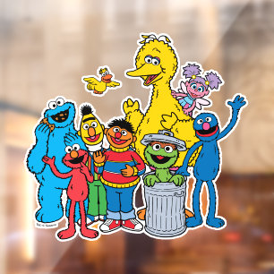 Sesame Street Pals Waving Window Cling