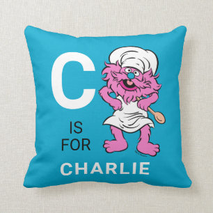 Sesame Street   Personalized Cookie Monster Throw Pillow