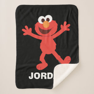 Sesame Street   Personalized Elmo Sherpa Blanket