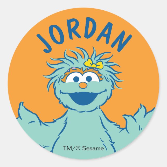 Sesame Street | Personalized Rosita Classic Round Sticker (Front)