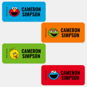 Sesame Street Personnalisé Enfants Étiquettes