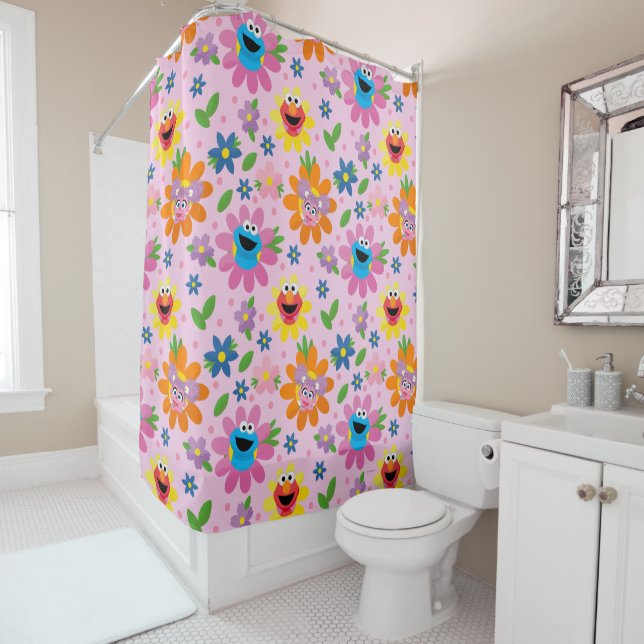 Sesame Street Pink Floral Pattern (In Situ)