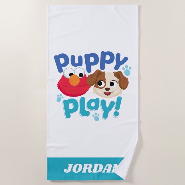 Sesame Street | Puppy Play Elmo & Tango Beach Towel (Front)
