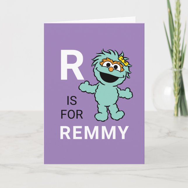 Sesame Street | R is for Rosita | Add Your Name Card (Front)