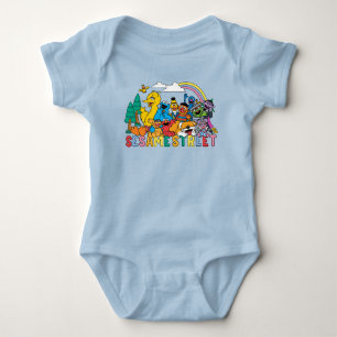 Sesame Street Rainbow Wave Baby Bodysuit