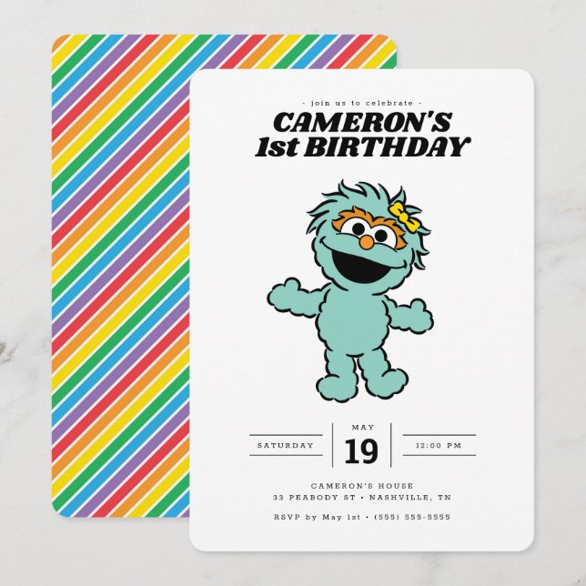 Sesame Street Rosita - Birthday Invitation (Front/Back)