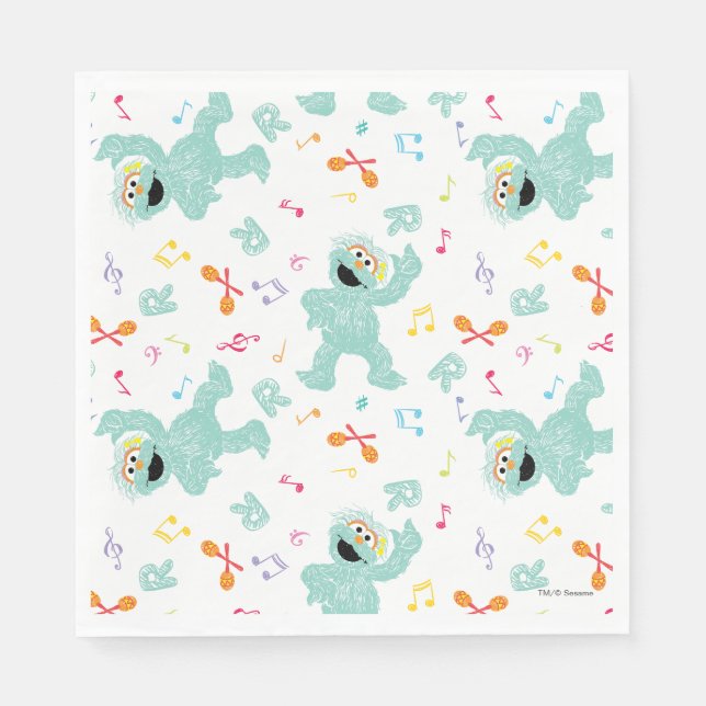 Sesame Street | Rosita Music Scribble Pattern Napkin (Front)