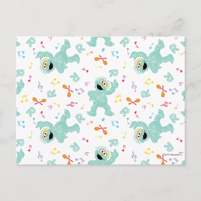 Sesame Street | Rosita Music Scribble Pattern Postcard (Front)