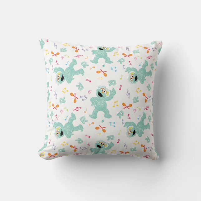 Sesame Street | Rosita Music Scribble Pattern Throw Pillow (Front)