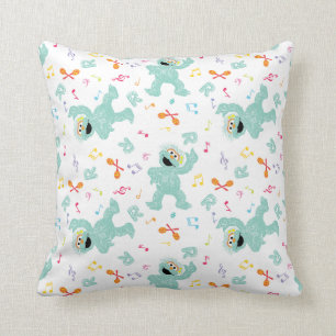 Sesame Street   Rosita Music Scribble Pattern Throw Pillow