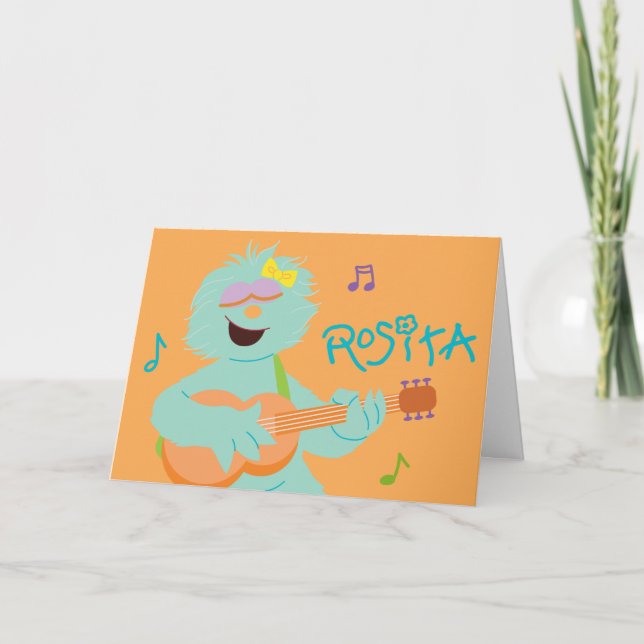 Sesame Street | Rosita Playing Guitar Card (Front)