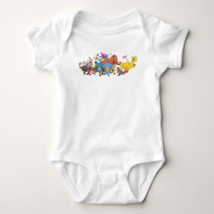 Sesame Street Run! Character Illustration Baby Bodysuit