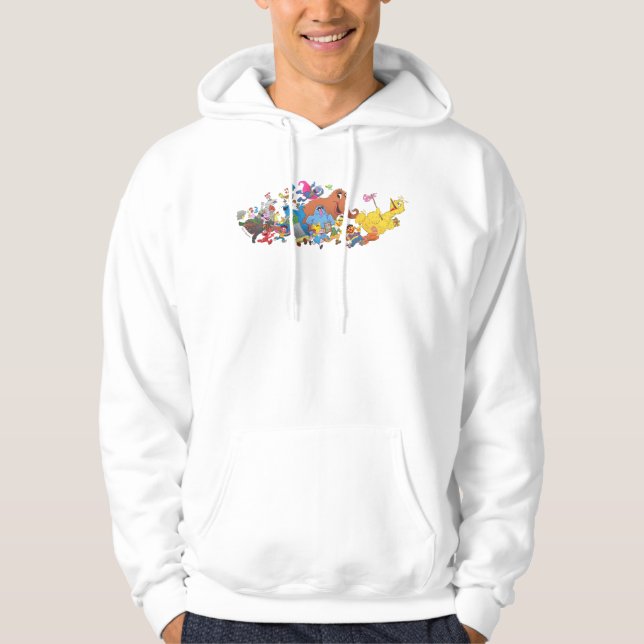 Sesame Street Run! Character Illustration Hoodie (Front)
