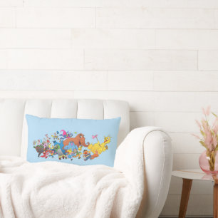 Sesame Street Run! Character Illustration Lumbar Pillow