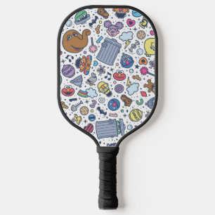 Sesame Street   Sesame Pals Doodle Pattern Pickleball Paddle