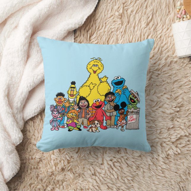 Sesame Street | Sesame Pals Hanging Out Throw Pillow (Blanket)
