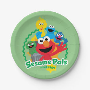 Sesame Street Sesame Pals Since 1969 Paper Plate