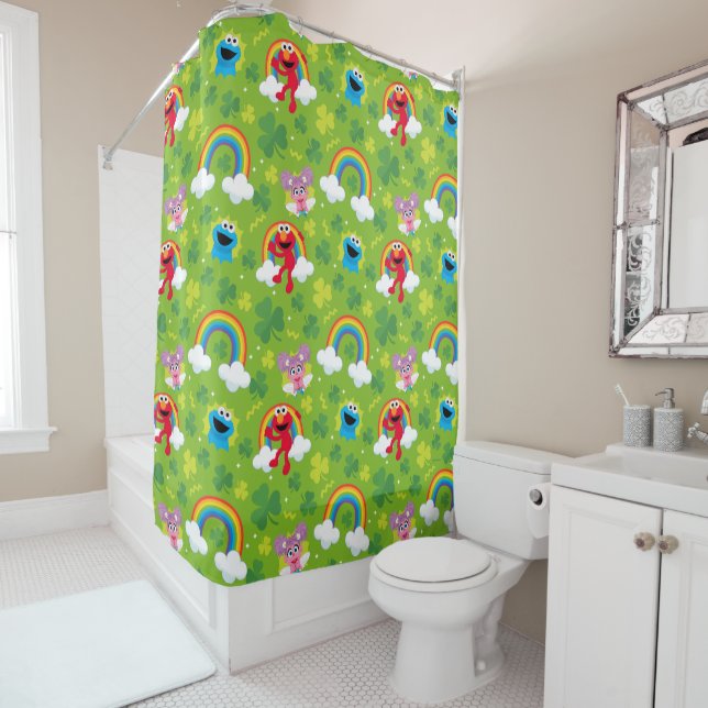 Sesame Street Shamrock and Rainbow Pattern (In Situ)