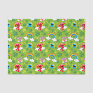 Sesame Street Shamrock and Rainbow Pattern Tissue Paper