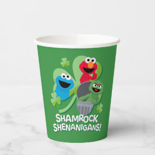 Sesame Street Shamrock Shenanigans! Paper Cups