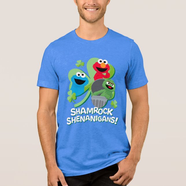 Sesame Street | Shamrock Shenanigans! Tri-Blend Shirt (Front)