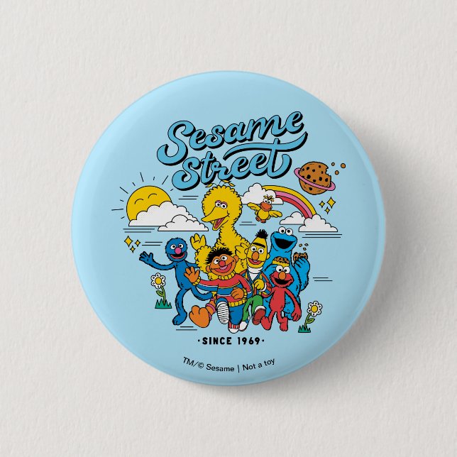 Sesame Street | Since 1969 2 Inch Round Button (Front)