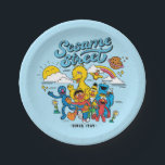 Sesame Street | Since 1969 Paper Plate<br><div class="desc">Check out this cute Sesame Street design featuring Grover,  Ernie,  Bert Big Bird,  Little Bird, Cookie Monster and Elmo.</div>