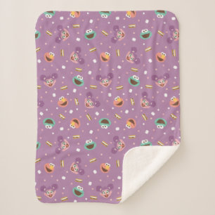 Sesame Street   S'mores Pattern Sherpa Blanket