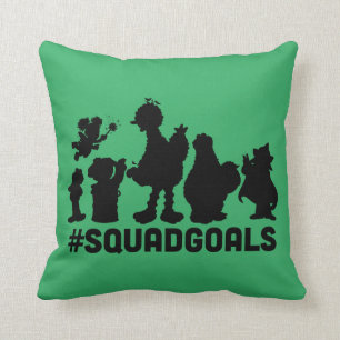 Sesame Street - #SquadGoals Throw Pillow